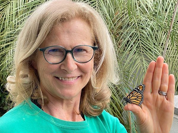 Pema with a Monarch Butterfly